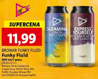 Lidl BROWAR FUNKY FLUID Funky Fluid 500 ml oferta
