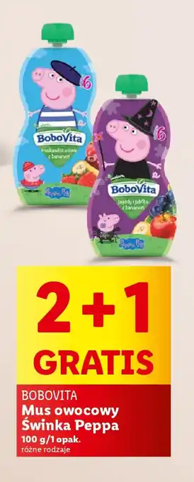 Lidl BOBOVITA Mus owocowy Świnka Peppa 100 g oferta