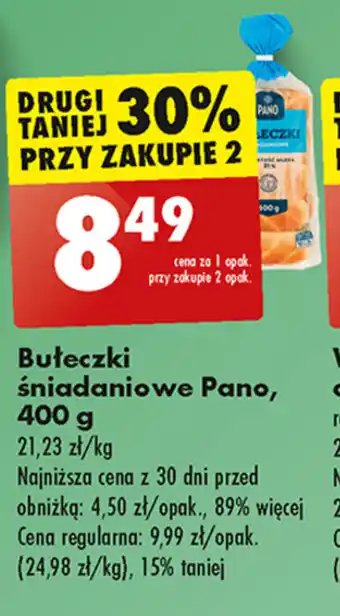 Biedronka Bułeczki śniadaniowe Pano, 400 g oferta