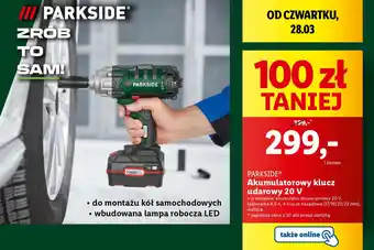 Lidl PARKSIDE Akumulatorowy klucz udarowy 20 V oferta