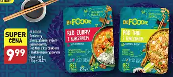 BE FOODIE Red curry z kurczakiem i ryżem jaśminowym / Pad thai z kurczakiem i makaronem ryżowym 330 g
