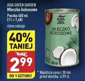 ALDI ASIA GREEN GARDEN Mleczko kokosowe 400 ml oferta