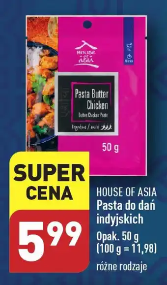 ALDI HOUSE OF ASIA Pasta do dań indyjskich 50 g oferta