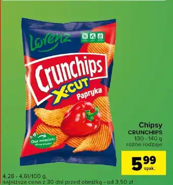 Carrefour Chipsy CRUNCHIPS 130-140 g oferta