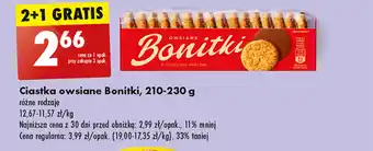 Biedronka Ciastka owsiane Bonitki, 210 - 230 g oferta