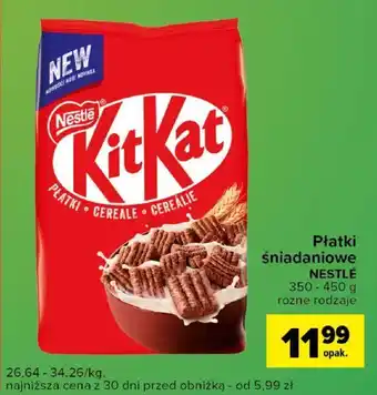 Carrefour Płatki śniadaniowe NESTLÉ 350 - 450 g oferta