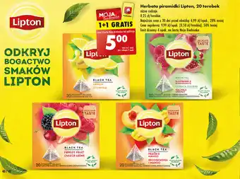 Biedronka Herbata piramidki Lipton, 20 torebek oferta
