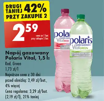 Biedronka Napój gazowany Polaris Vital, 1,5 l oferta