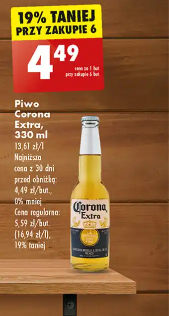 Biedronka Piwo Corona Extra, 330 ml oferta