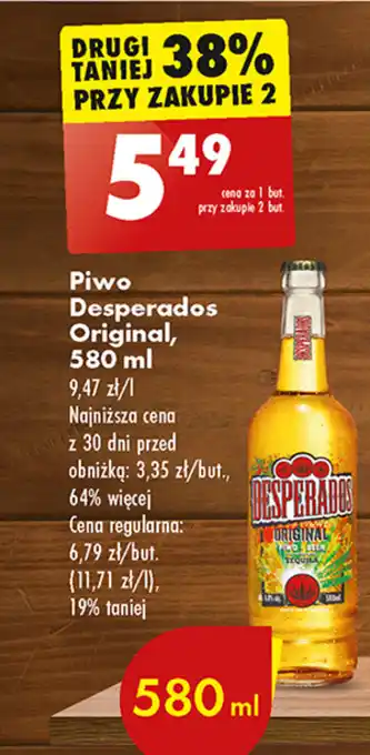 Biedronka Piwo Desperados Original, 580 ml oferta
