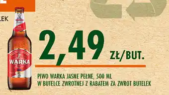 Biedronka PIWO WARKA JASNE PEŁNE, 500 ML oferta