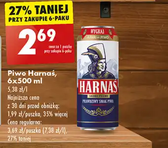 Biedronka Piwo Harnas, 500 ml oferta