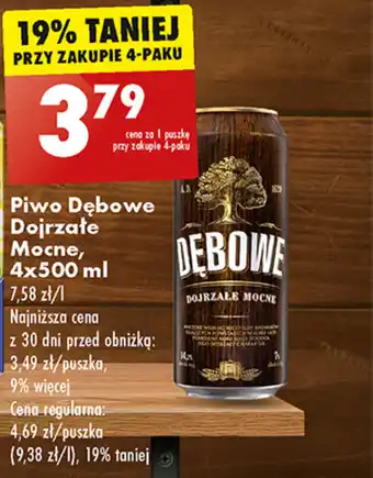 Biedronka Piwo Dębowe Dojrzałe Mocne, 500 ml oferta