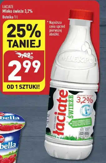 ALDI ŁACIATE Mleko świeże 3,2% 1 l oferta