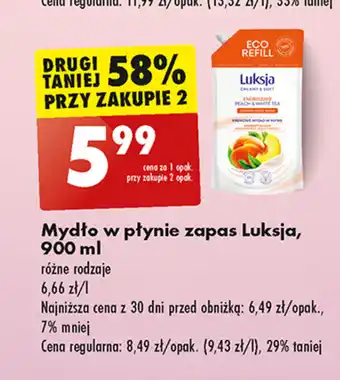 Biedronka Mydło w płynie zapas Luksja, 900 ml oferta