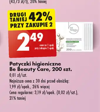 Biedronka Patyczki higieniczne Be Beauty Care, 200 szt. oferta