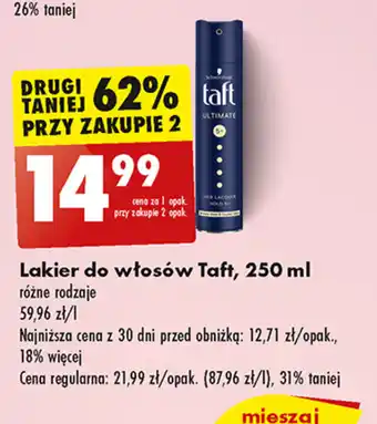 Biedronka Lakier do włosów Taft, 250 ml oferta