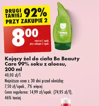 Biedronka Kojący żel do ciała Be Beauty Care 99% soku z aloesu, 200 ml oferta