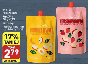 ALDI OWOLOVO Mus owocowy 200 g oferta