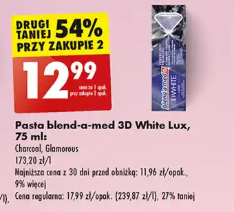 Biedronka Pasta blend-a-med 3D White Lux, 75 ml oferta
