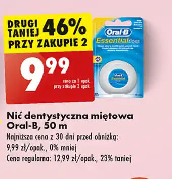 Biedronka Nić dentystyczna miętowa Oral-B, 50 m oferta