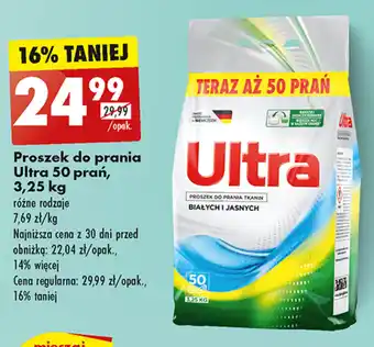 Biedronka Proszek do prania Ultra 50 prań, 3,25 kg oferta