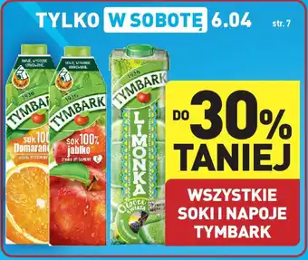 ALDI WSZYSTKIE SOKI I NAPOJE TYMBARK oferta