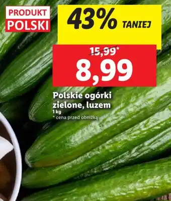 Lidl Polskie ogórki zielone, luzem 1 kg oferta