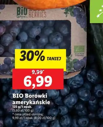 Lidl BIO Borówki amerykańskie 125 g oferta