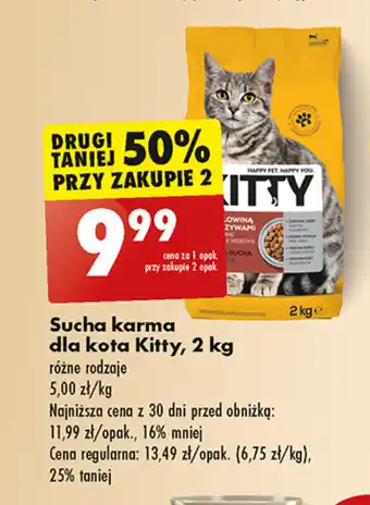 Biedronka Sucha karma dla kota Kitty, 2 kg oferta
