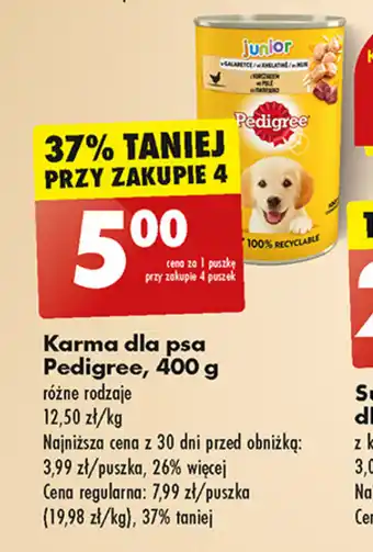 Biedronka Karma dla psa Pedigree, 400 g oferta