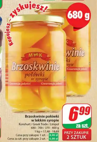 Dino Brzoskwinie połówki w lekkim syropie oferta