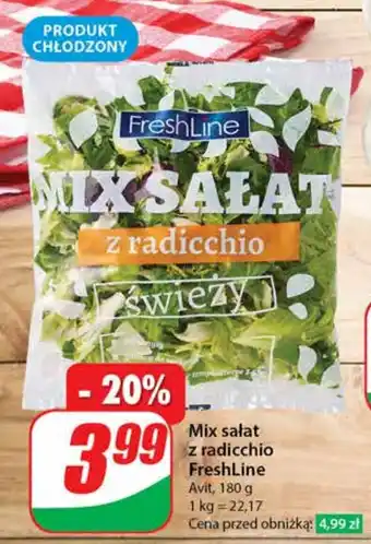 Dino Mix sałat z radicchio FreshLine 180 g oferta