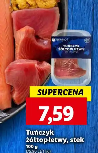 Lidl Tuńczyk żółtopłetwy stek 100g oferta