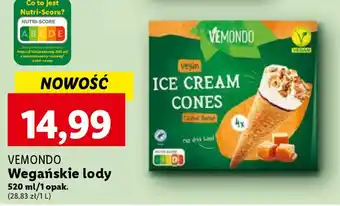 Lidl VEMONDO Wegańskie lody 520ml oferta