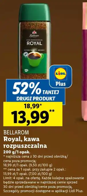 Lidl BELLAROM Royal kawa rozpuszczalna 200g oferta