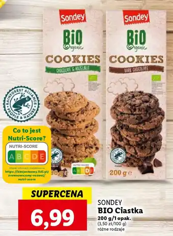 Lidl SONDEY BIO Ciastka 200 g oferta