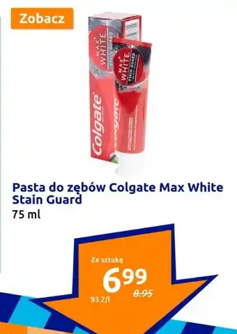 Action Pasta do zębów Colgate Max White Stain Guard 75ml oferta