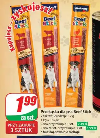 Dino Przekąska dla psa Beef Stick Vitakraft, 12 g oferta