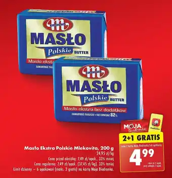Biedronka Masło Ekstra Polskie Mlekovita, 200 g oferta