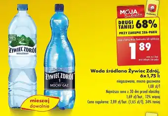 Biedronka Woda źródlana Żywiec Zdrój, 6 x 1,75 l oferta