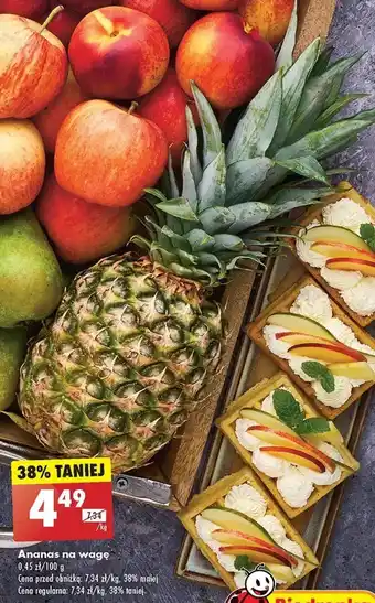 Biedronka Ananas na wagę oferta