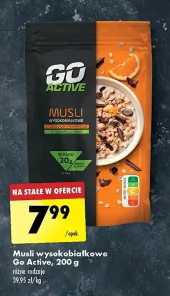 Biedronka Musli wysokobiałkowe Go Active, 200 g oferta