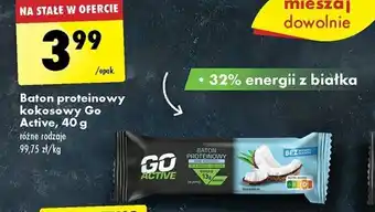Biedronka Baton proteinowy kokosowy Go Active, 40 g oferta