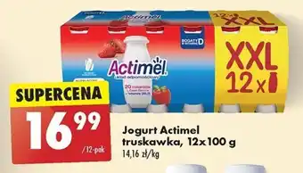 Biedronka Jogurt Actimel truskawka, 12 x 100 g oferta
