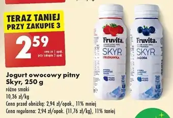 Biedronka Jogurt owocowy pitny Skyr, 250 g oferta