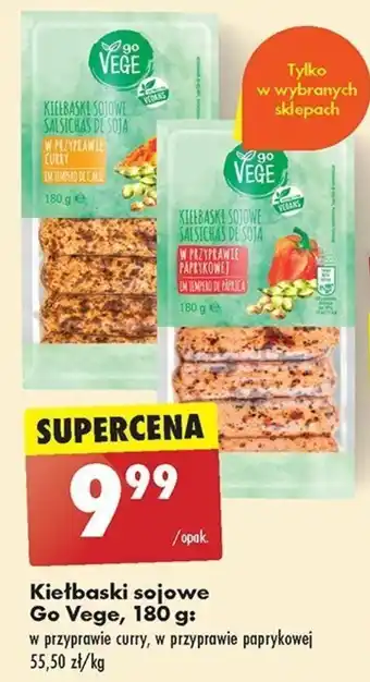 Biedronka Kiełbaski sojowe Go Vege, 180 g oferta