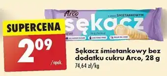 Biedronka Sękacz śmietankowy bez dodatku cukru Arco, 28 g oferta