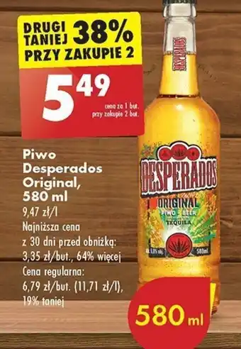 Biedronka Piwo Desperados Original, 580 ml oferta