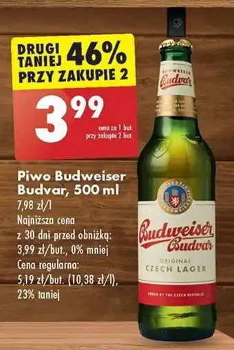Biedronka Piwo Budweiser Budvar, 500 ml oferta